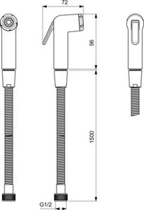 Ideal Standard IdealSpray sada bidetové hlavice pod omítku chrom BC180AA