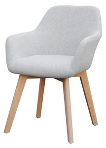 Designové křeslo, světlešedá/ buk, CLORIN NEW