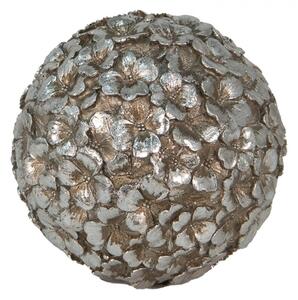 Stříbrná antik dekorační květinová koule Masson – 10 cm