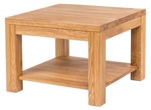Masivní dubový konferenční stolek 75 s poličkou