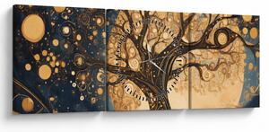 Obraz - Surrealistický strom (s hodinami) (90x30 cm)