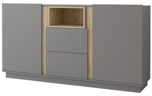 Komoda GRENAI 180 šedá / dub artisan (180 x 96) cm
