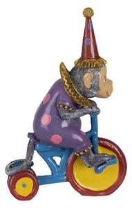 Dekorativní soška cirkusové opice na kole – 18x11x20 cm