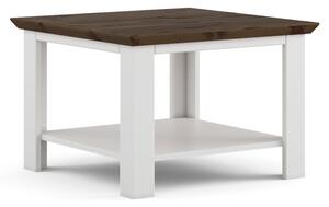Dřevěný konferenční stolek bílý/tabakový Marone Elite