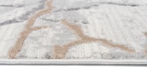 Makro Abra Moderní kusový koberec PORTLAND R215D Abstraktní šedý hnědý Rozměr: 80x150 cm