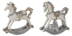 2ks Dekorativní soška houpacího koně – (2) 7x2x8 cm