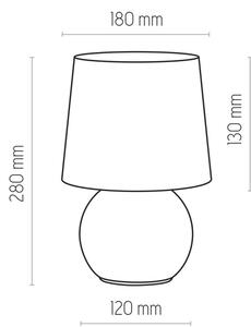 TK LIGHTING Stolní lampa - PICO 5159, Ø 18 cm, 230V/40W/1xE14, šedá