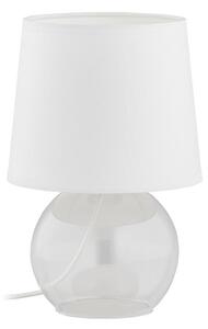 TK LIGHTING Stolní lampa - PICO 5090, Ø 18 cm, 230V/40W/1xE14, bílá/čirá