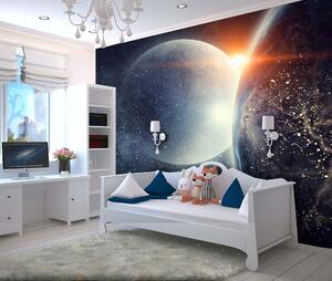 Malvis ® Tapeta Měsíc u Země Vel. (šířka x výška): 288 x 200 cm