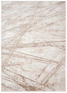 Makro Abra Moderní kusový koberec PORTLAND D002E Abstraktní bílý hnědý Rozměr: 120x170 cm