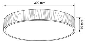 Brilagi - LED Stmív. stropní svítidlo POOL LED/36W/230V pr. 30 cm dek. dřeva +DO