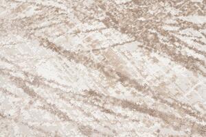 Makro Abra Moderní kusový koberec PORTLAND D002E Abstraktní bílý hnědý Rozměr: 80x150 cm