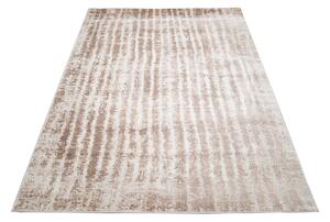 Makro Abra Moderní kusový koberec PORTLAND D156E Proužky hnědý bílý Rozměr: 120x170 cm