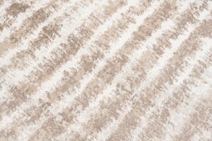 Makro Abra Moderní kusový koberec PORTLAND D156E Proužky hnědý bílý Rozměr: 80x150 cm