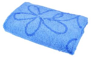 Bambusový ručník FLOWER 50x90 cm modrý