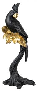 Dekorace Socha Papoušek Černý 9x8x22 cm – 9x8x22 cm