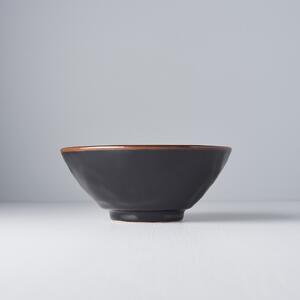 Made in Japan (MIJ) Keramická miska na polévku Udon (Tenmokku, 20 cm) Made in Japan