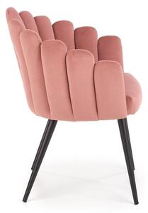 Prstová židle růžový samet