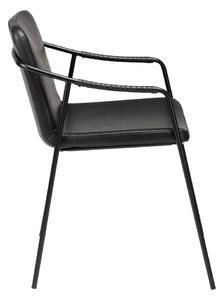 Černá jídelní židle z imitace kůže DAN-FORM Denmark Boto