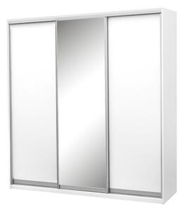 Skříň 3D 2220x2400x600, 2 DTD + 1 zrcadlo, bílá