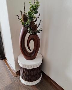 Aranžmá - váza hnědá spirála, v.40cm