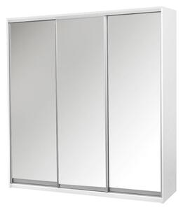 Skříň 3D 1800x2400x600, 3 zrcadla, bílá
