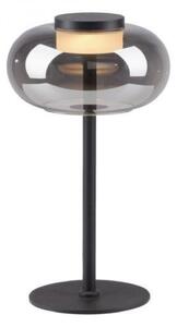 JUST LIGHT Kolekce Schöner Wohnen stolní lampa SIA černá, kouřové sklo, šňůrový vypínač 3000K
