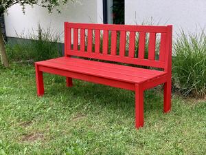 Zahradní lavice 150 cm- červená