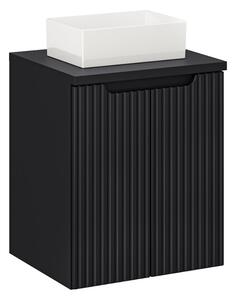 Koupelnová skříňka s umyvadlem a deskou NOVA Black DU50/4 | 50 cm