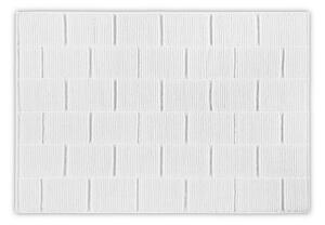 Bílá bavlněná koupelnová předložka Foutastic Tile, 50 x 80 cm