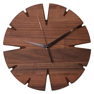 Kamohome Dřevěné nástěnné hodiny APUS Průměr hodin: 30 cm, Materiál: Ořech evropský