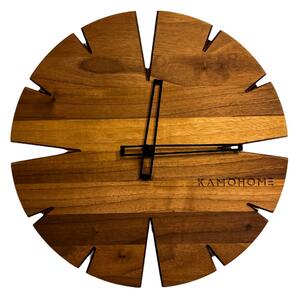 Kamohome Dřevěné nástěnné hodiny APUS Průměr hodin: 40 cm, Materiál: Ořech evropský