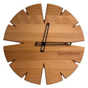 Kamohome Dřevěné nástěnné hodiny APUS Průměr hodin: 40 cm, Materiál: Buk