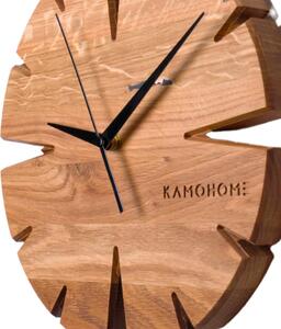Kamohome Dřevěné nástěnné hodiny APUS Průměr hodin: 30 cm, Materiál: Dub