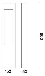 Ideal Lux - Venkovní lampa VEGA 1xG9/15W/230V 80 cm IP44 hnědá