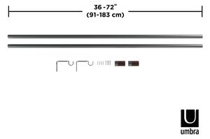 Ocelová roztažitelná garnýž 91 - 183 cm Blok – Umbra