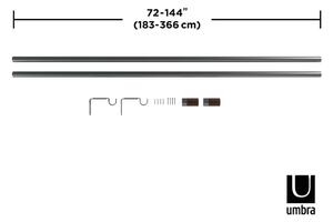 Ocelová roztažitelná garnýž 183 - 366 cm Blok – Umbra