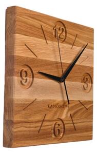 Kamohome Dřevěné nástěnné hodiny PYXIS Velikost: 28x28 cm, Materiál: Dub