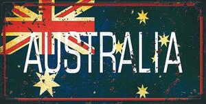 Ceduľa značka Australia 30,5cm x 15,5cm Plechová tabuľa