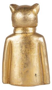 Zlatá dekorativní soška psa v obleku – 8x6x15 cm