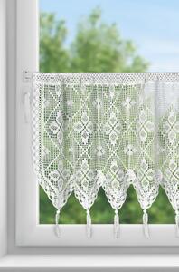 KRÁTKÁ ZÁCLONA NA PÁSCE MARTHA 150X60 CM BÍLÁ