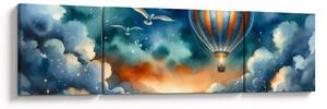 Obraz - Let noční oblohou (170x50 cm)