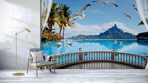 Malvis ® Tapeta 3D terasa moře Vel. (šířka x výška): 144 x 105 cm