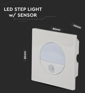 LED Schodišťové svítidlo s pohybovým senzorem LED/3W/230V 4000K bílá