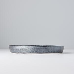 Made in Japan (MIJ) Craft Černý Talíř, Vysoký Okraj, 25 cm