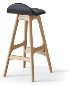 Barová židle s koženým sedákem Findahl by Hammel Buck, výška 69 cm