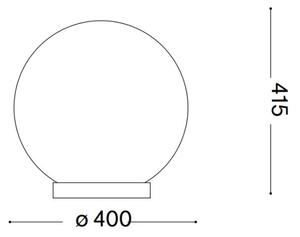 Ideal Lux - Stolní lampa CARTA 1xE27/25W/230V pr. 40 cm bílá