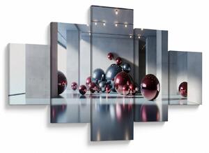 Obraz - 3D prostor s koulemi II. (125x70 cm)