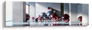 Obraz - 3D prostor s koulemi II. (170x50 cm)
