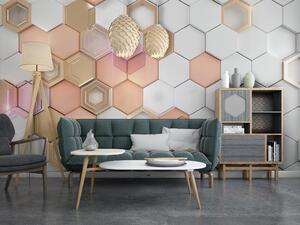 Malvis ® Tapeta Hexagony Vel. (šířka x výška): 288 x 200 cm